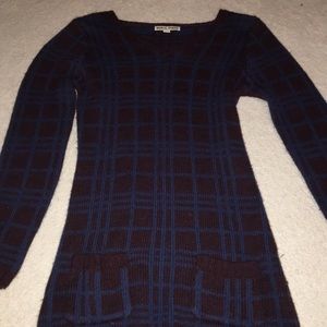 Plaid sweater dress